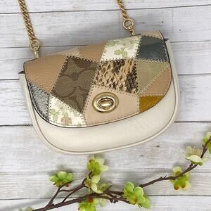 Coach Mini Belt Bag With Patchwork Leather Convertible Crossbody 89962